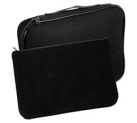 WATIIFUFU 2pcs Written Materials Box Certificate Storage Bag Document Organizer with Lock Large Capacity Layered Gorsgrain Security for Travel and Home Use
