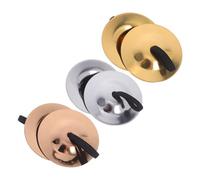 WATIIFUFU 3 Pairs Finger Cymbals for Small Hand Bells Musical Percussion for Dancing Belly Dance S Finger Castanets Lightweight Brass Cymbals for Group Performances and Social Skills