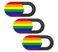 WATIIFUFU 3 Pcs Ultra Webcam Cover Slider for Laptop and Tablet Privacy Protection with Rainbow Stripe Design Abs Material Laptop Accessories