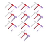 WATIIFUFU 30pcs Metal Toothpaste Tube Squeezer Roller with Antislip Design Efficient Manual Tube Helper for Bathroom Use Removable and Space-Saving Toothpaste Holder in Silver Red and Purple