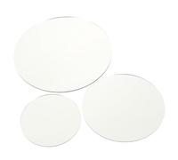 WATIIFUFU 3pcs Acrylic Mirror Board Silver round Reflection Photo Backdrop Smooth for Product Photography Small Online Items and Necklaces