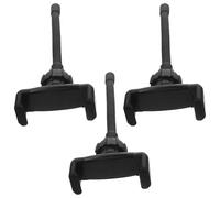 WATIIFUFU 3pcs Adjustable Gooseneck Cell Phone Clip with 1/4 Inch Thread Connector, Black Plastic Phone Stand Mount for Wide Compatibility and Flexible Use