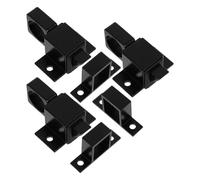 WATIIFUFU 3pcs Aluminum Alloy Spring Release Self Locking Latch Pins, Black Automatic Door Bolt for Wooden Doors, Cabinets, and Windows with Rebound Spring Mechanism