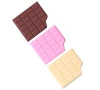 WATIIFUFU 3pcs Chocolate Shaped Memo Pad Cute Pocket Notebook