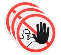 WATIIFUFU 3pcs Don't Touch Warning Sticker Pvc Adhesive Warning Decal Easy to Use Not Easy to Fall off Assorted Color for Equipment Factory and Many Other Scenes