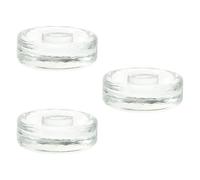WATIIFUFU 3Pcs Glass Fermenting Weights for Wide Mouth Mason Jars Transparent Heavy Duty Sealing Lids Kit for Sauerkraut Kimchi Pickling Reusable Food Prep Containers
