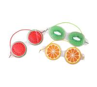 WATIIFUFU 3pcs Ice Pack Eye Mask Cooling Gel Eye Pads Reusable Pvc Fruit Pattern to Puffiness and Dark Circles for Summer Use Families and Friends