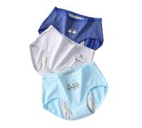 WATIIFUFU 3pcs Leakproof High Waist Underwear for Period Wear Comfortable Sanitary Pants Breathable Briefs for Female Menstruation Days