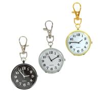 WATIIFUFU 3pcs Pocket Watch Key Buckle Design for Doctors Professionals Face for Hospitals Schools Exams