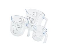 WATIIFUFU 3pcs Ps Plastic Measuring Cups with Graduated Scale for Liquids and Baking, Kitchen Measuring Tools Set for Accurate Volume Measurement