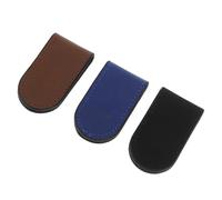 WATIIFUFU 3pcs Pu Leather Wallet Slim Money Clip Wallet Money Clip for Men Women Solid Blue Brown Black Credit Card Insert Business Everyday Use