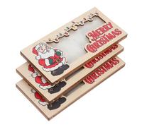 WATIIFUFU 3pcs Sturdy Wooden Christmas Money Holder Portable Xmas Cash and Card Organizer for Holiday Party Favors Multifunctional Gift for Cash Presents and Business Cards