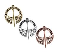 WATIIFUFU 3Pcs Vintage Viking Brooches Alloy Clothing Accessories for Women Retro Decorative Pins Antique Silver Bronze and Copper Finishes Stylish and Durable Fashion Jewelry