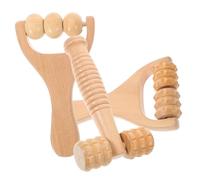 WATIIFUFU 3pcs Wooden Massage Roller Multi-Functional Acupoint Massager for Foot Neck Shoulder Back Relaxation Full Body Relief Tool
