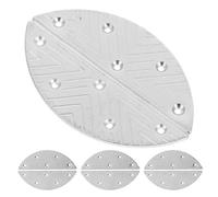 WATIIFUFU 4 Pairs Metal Heel Plates for Shoes with Screws, Iron Half Moon Shoe Sole Protectors, Workplace Protection and Abrasion Prevention, Suitable for Men and Women’s Footwear