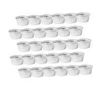 WATIIFUFU 40pcs Baking Cups Aluminum Foil Dessert Baking Cups Silver Lightweight Easy to Carry Easy to Storage for Family Gathering