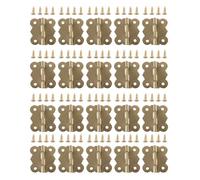 WATIIFUFU 40pcs Parrot Nest Box Accessories with Wear-resistant Iron Anti-bite Ring and Golden Hinge Lock Screw Set for Wooden Birds Breeding Nest Easy to Place and Store