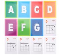 WATIIFUFU 49pcs Guitar Chord Practice Chart Lightweight Fingering Guide for Beginners Acoustic and Electric Guitar Learning Aid with Basic Music Theory Reference