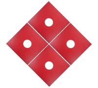 WATIIFUFU 4pcs 12-inch Vinyl Record Sleeves Protective Outer Covers Red 350gsm Kraft Paper with Hole for Vinyl Storage and Album Jackets