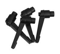 WATIIFUFU 4pcs Adjustable Clamping Lever Handles with Black Aluminum Alloy Material, Threaded Screw Handles for Electronic Products and Furniture, Designed for Enhanced Efficiency and Quick
