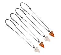 WATIIFUFU 4pcs Adjustable Shark Tooth Necklace for Men Ocean-inspired Bone Pendant Jewelry Surfer Choker for Beach and Summer Adventure Comfortable Fit for Various Neck