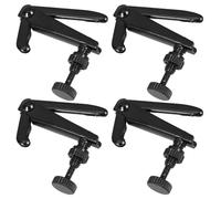 WATIIFUFU 4pcs Black Brass Violin String Fine Tuners Adjustable Parts for Full-size 4/4 and 3/4 Violins Universal String Adjuster Tool for Orchestral Instrument Accessories