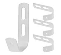 WATIIFUFU 4pcs Bunk Bed Ladder Hook Brackets - PVC Coated Heavy Duty Metal Hooks for Loft Beds - Angled J Hangers with Pre-Drilled Holes - Replacement Hardware for Loft Ladder