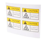 WATIIFUFU 4pcs Caution Sticker Hot Surface Warning Label Adhesive Pvc Minimize Risks Easy Application for Accident Prevention and Safety Enhancement