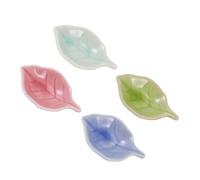 WATIIFUFU 4pcs Ceramic Essential Oil Dish and Aromatherapy Bowl Set Small Spa Storage Containers Porcelain Beauty Salon Supplies Crackle Glaze Finish Random Color