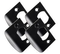 WATIIFUFU 4pcs Door Reinforcement Tool Door Strike Plate Latch Strike Plate Filler Stainless Steel Reinforcement Locking Effectiveness Home Security