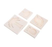WATIIFUFU 4Pcs Flexible Silicone Fondant Molds Multi-use Baking Mold with Watermelon Pineapple Coconut Tree Leaf Shapes Non-Stick Wear-Resistant Cake for Home Kitchen Dessert Bar