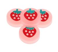 WATIIFUFU 4pcs Glow Dark Switch Thumb Grips with Cute Fruit Design Silicone Joystick Caps Knob Covers for Comfortable Gaming Easy Installation Fit for Switch Controllers