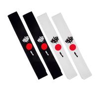 WATIIFUFU 4pcs Japanese Samurai Headbands Set, White and Blue Cotton Bandanas for Karate Training, Kitchen Work, Sports, and Costume Accessories