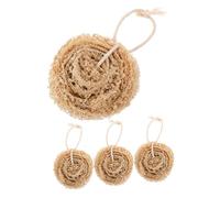 WATIIFUFU 4pcs Loofah Sponge Natural Breathable Dish Loofah Sponges Kitchen Cleaning Tool Eco-Friendly Brown Multi-Functional for Household Use