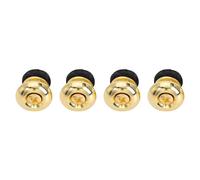 WATIIFUFU 4pcs Non-slip Guitar Strap Button Pins for Electric Bass Ukulele, Replacement Iron and Rubber End Pin Buckles, Sturdy Strap Locks for Secure Instrument Use