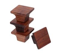 WATIIFUFU 4Pcs Nordic Solid Wood Cabinet Handles Minimalist Square Furniture Pulls with Smooth Finish for Kitchen Bedroom Living Cupboard Drawer