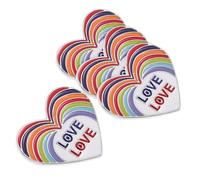 WATIIFUFU 4pcs Rainbow Heart Lapel Pins Handmade Enamel Brooch Badge for Clothes Bags Lgbtq Pride Celebration gift for for for for for for for Couples Christmas Wedding Birthday