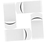 WATIIFUFU 4pcs Small Portable Metal Money Clip Set Stainless Steel Mirror Surface Practical Money Storage Clip for Office and Outdoor Use