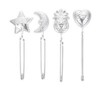 WATIIFUFU 4pcs Stainless Steel Tea Infusers Creative Tea Strainers with Fine Mesh at Home