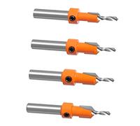 WATIIFUFU 4pcs Woodworking Drilling Bit Round Handle Includes Useful Drill Bits for Carpentry Tasks Like Punching in Wood