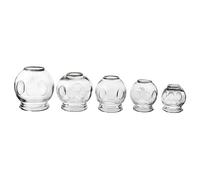WATIIFUFU 5 Pcs Glass Cupping Jar Suction Cups for Chinese Massage Vacuum Therapy Set Thickened Glass Whole Body Use Easy Clean Skin-Friendly Material