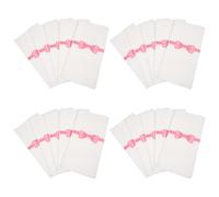 WATIIFUFU 50pcs 40x40cm Disposable Pocket Napkins with Bow Tie Print, Deep Pink Paper Napkins for Hotel, Restaurant, Family Gatherings, Tabletop Decor and Cutlery Wrapping