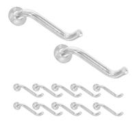 WATIIFUFU 50pcs Safety Pin Pallet Rack Safety Bolt Metal, Galvanized Iron, S-shaped Flat Head, Silver, Quick Installation, Wear Resistant, Secure Fixation for Warehouse Shelving