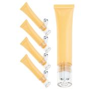 WATIIFUFU 5pcs 20g Plastic Skincare Containers with Roller Ball Applicator for Eye Cream, Lightweight Empty Cosmetics Dispenser with Secure Storage and Leak Prevention, for Women
