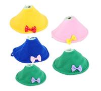 WATIIFUFU 5PCS Bird Parrot Neck Collar Protective Collar for Birds Anti-pecking Wound Healing Multi-function Breathable Neckwear for Parrots Budgerigars and Conures