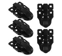 WATIIFUFU 5pcs Black Antique Style Iron Duckbill Toggle Hasp Latch for Wooden Suitcase Trunk Chest Box Lock Clasp Hardware for Jewelry Box Toolbox Storage