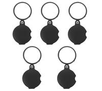 WATIIFUFU 5pcs Foldable 5X Portable Magnifying Glass for Compact Handheld Reading Magnifier for Outdoor Exploration, Hobby, and Map Viewing