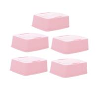 WATIIFUFU 5pcs Pink Baby Wipes Dispenser with Dustproof Design and Universal Compatibility, Pp Material Portable Wipe Holder for Home on The Go, Child Friendly Appearance and Soft