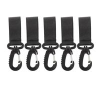 WATIIFUFU 5pcs Stroller Purse Hooks with 360° Rotating Plastic Hook and Loop Fastener Straps, Secure Hanging for Bags and Grocery Bags, Suitable for Pram and Parks Use