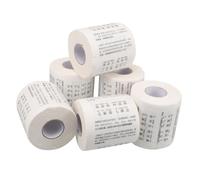 WATIIFUFU 6 Rolls Family Soft Toilet Tissue with Printed Traditional Characters Wood Pulp Decorative Bathroom Tissue for Travel Office Restaurant Hotel and Home Use Convenient Portable